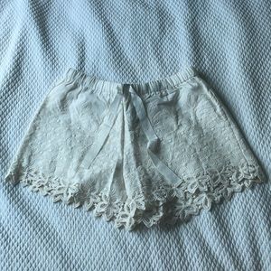 White eyelet shorts worn once